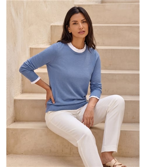 Womens Cashmere Boyfriend Sweater