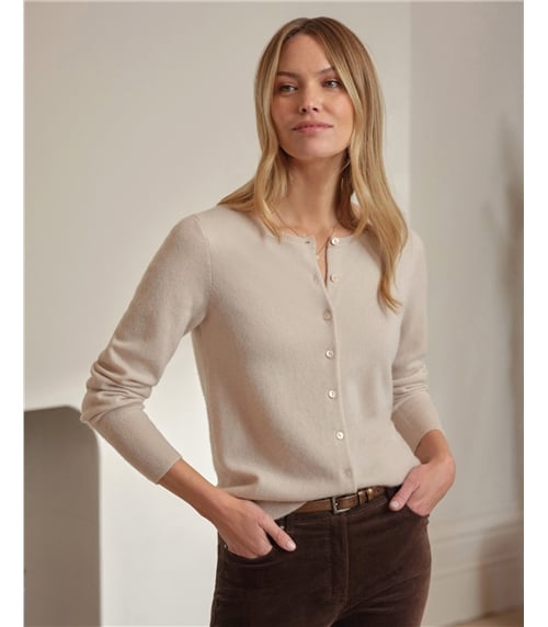 Cashmere Crew Neck Cardigan