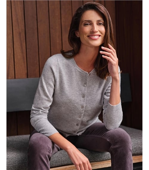 Cashmere Crew Neck Cardigan