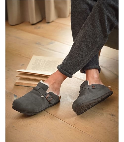 Pantoffeln aus Schafleder & Schaffell
