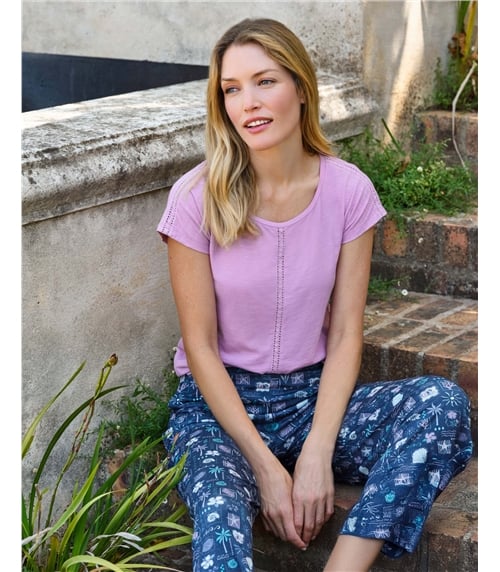 Tshirt à empiècements en dentelle