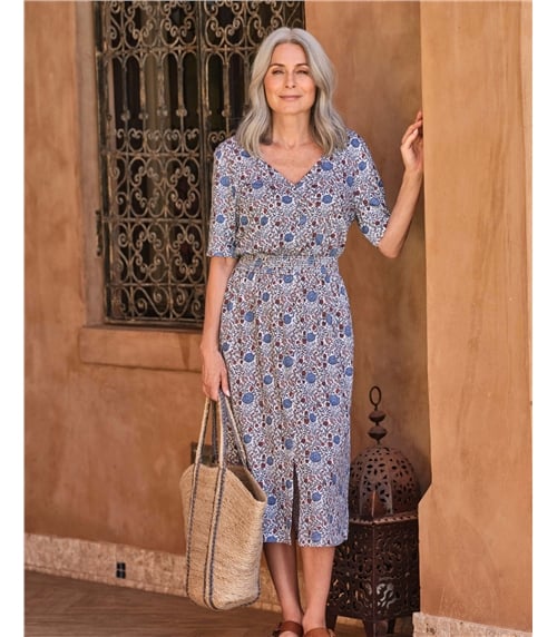 Jerseykleid mit elastischer Taille