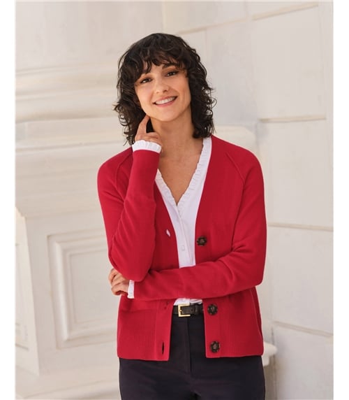 Relaxed Cashmere V Neck Cardigan