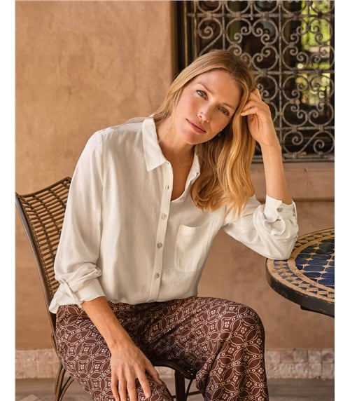 Chemise en mélange de lin