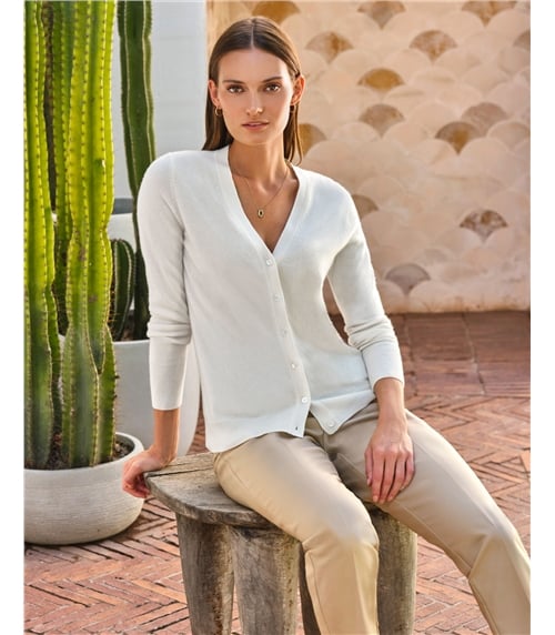 Cashmere V Neck Cardigan