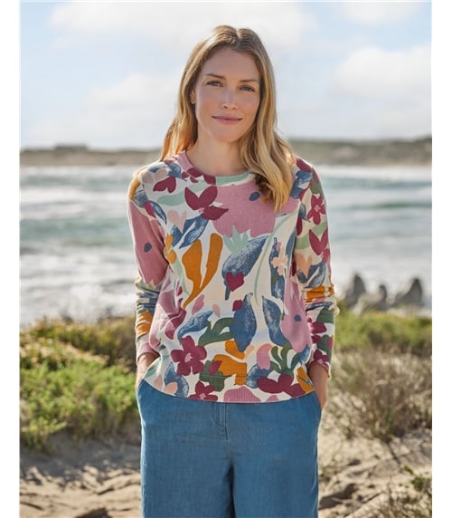 Print Crew Neck Jumper