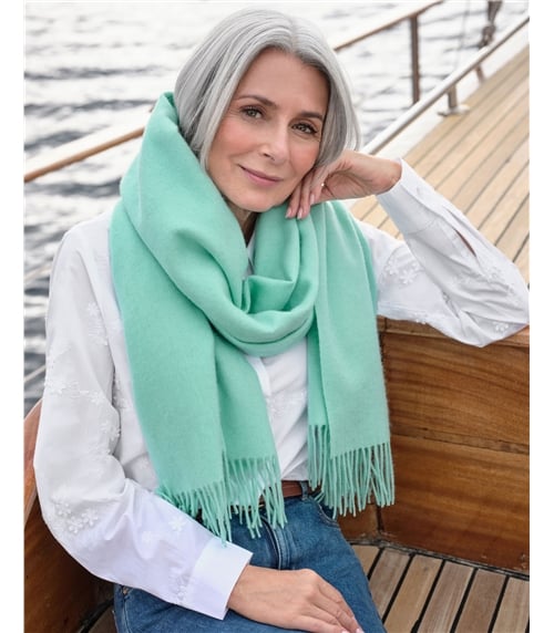 Écharpe à franges - Femme - Pure Laine