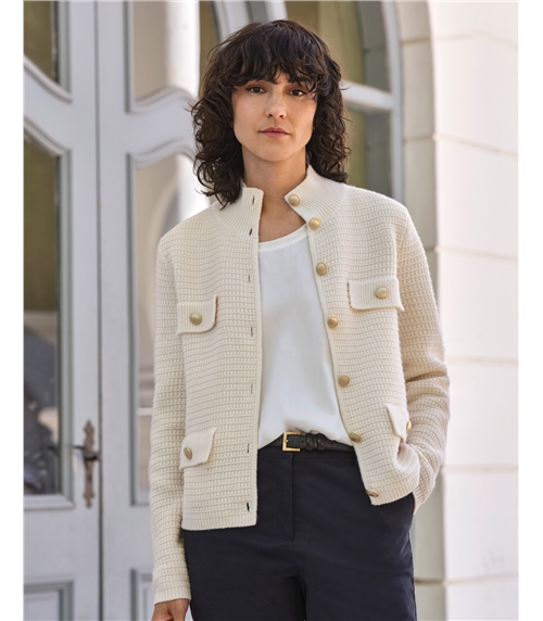 Wool Cashmere Textured Jacket