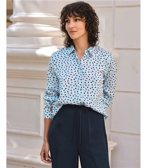 Sand Washed Pure Silk Satin Blouse