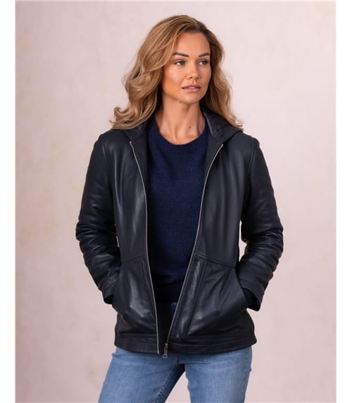 Hartside Hooded Leather Jacket