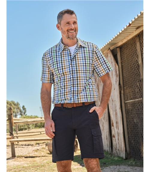 Chemise à manches courtes en coton - Homme - 100 % coton