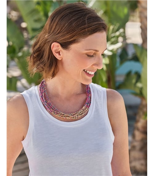 Seedbead Multirow Necklace