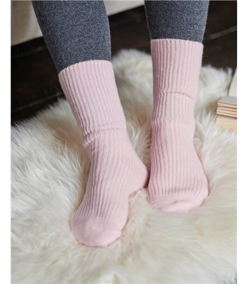 Womens Cashmere Merino Bed Socks