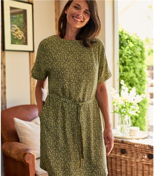 Womens Tile Print Dress