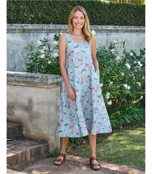 Womens Pocket Pinafore Dress