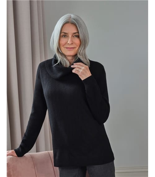 Pure Cashmere Cowl Neck Jumper