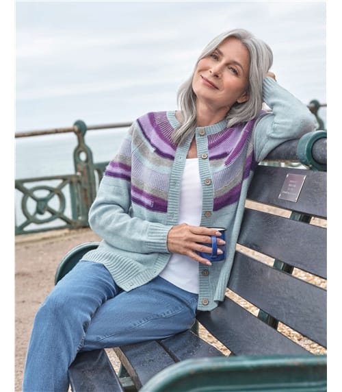 Offset Yoke Cardigan