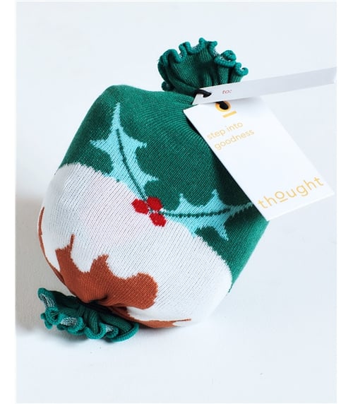 Nohea Christmas Pudding Bamboo Sock In A Bag