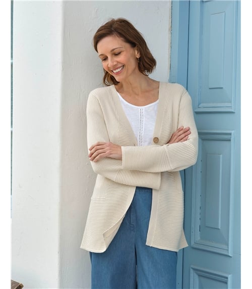 One Buttoned Relaxed Cardigan