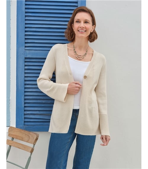 One Buttoned Relaxed Cardigan
