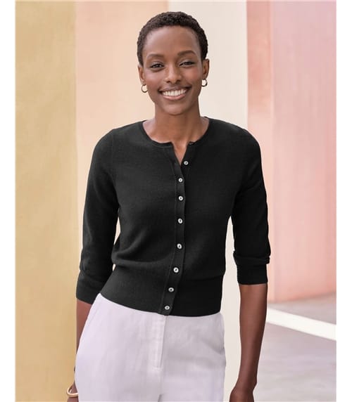 Cashmere Cropped Cardigan