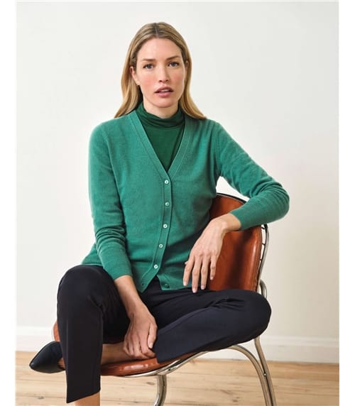 Cashmere V Neck Cardigan
