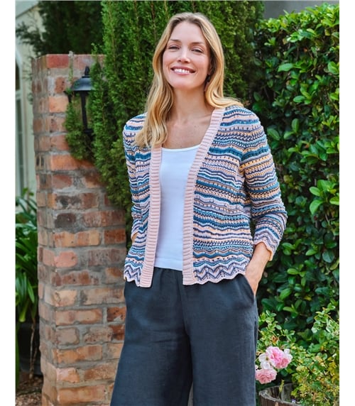 Multi Stripe Edge To Edge Cardigan