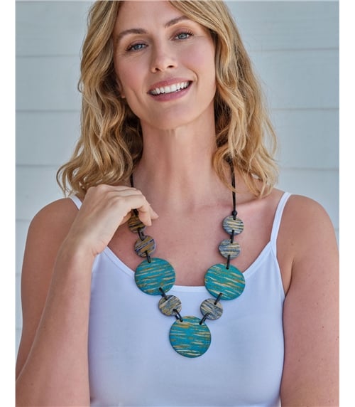 Painted Wood Necklace