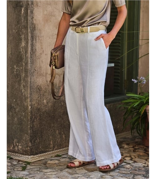 Pure Linen Wide Leg Trouser