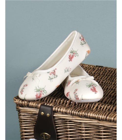 Ballerine en coton à fleurs