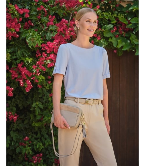 Button Tab Sleeve Tee
