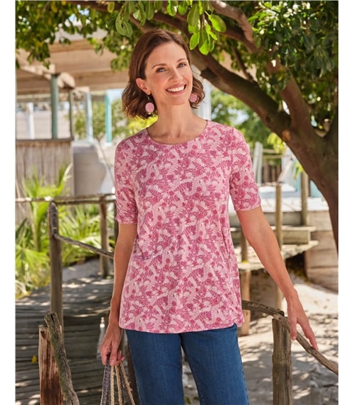 Gathered Sleeve Swing Top