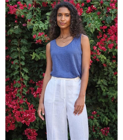 Luxury Linen Jersey Vest LWK17