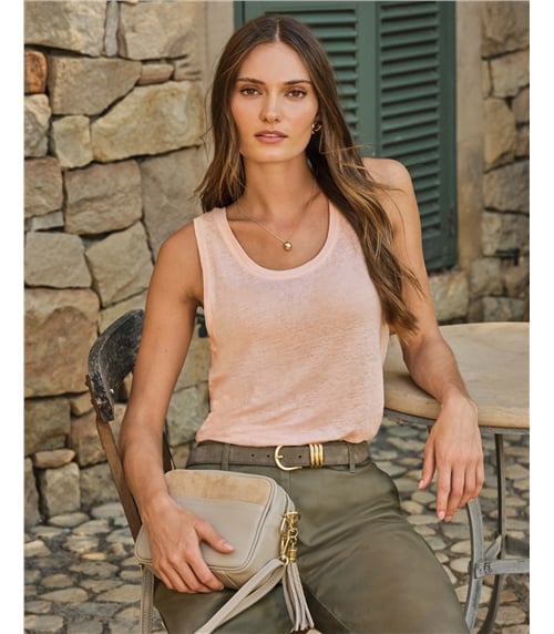 Luxury Linen Jersey Vest LWK17