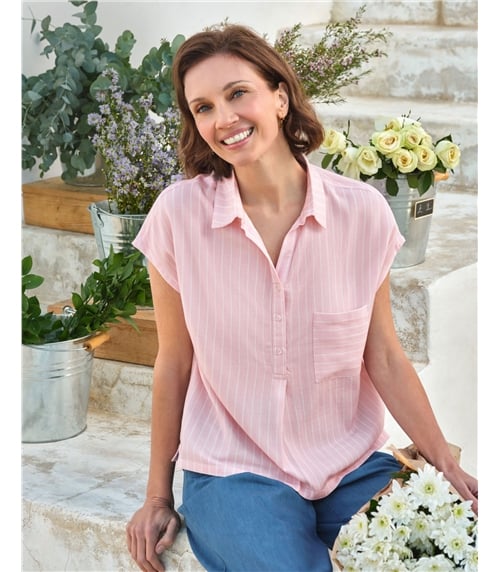 Short Sleeve Stripe Shirt