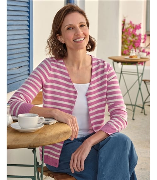 Cashmere Merino Classic V Neck Cardigan