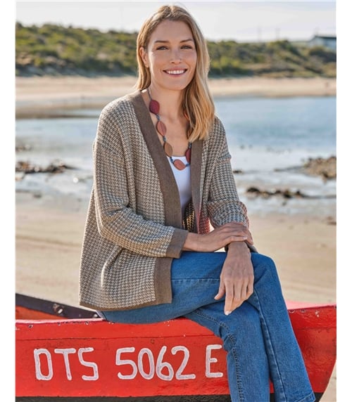 Textured Edge To Edge Cardigan