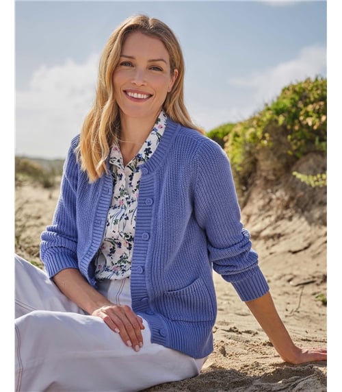 Patch Pocket Crew Neck Cardi