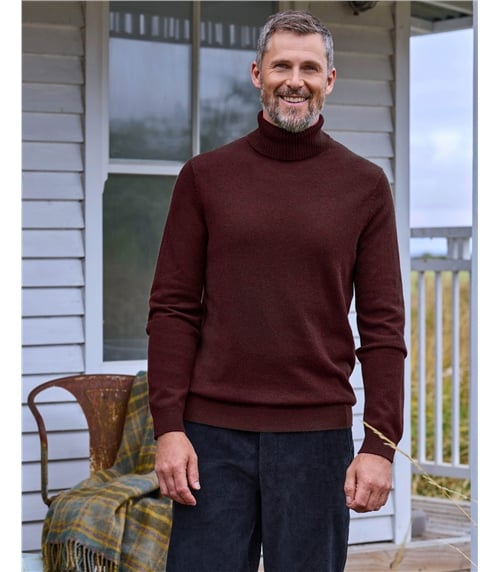 Cashmere and Merino Turtle Neck Sweater