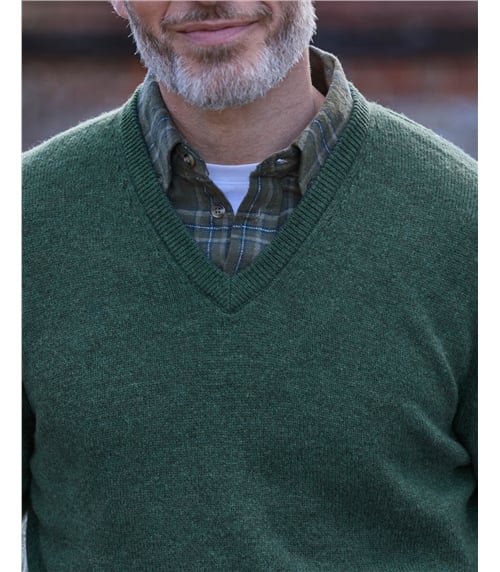 Mens Lambswool V Neck Sweater