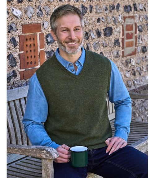 Mens Classic Lambswool Vest