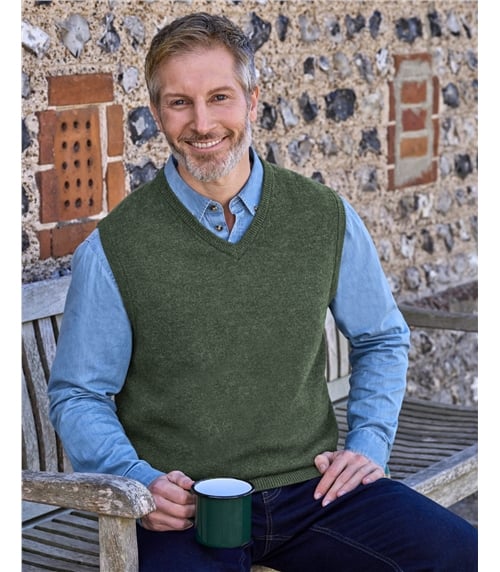 Mens Classic Lambswool Slipover