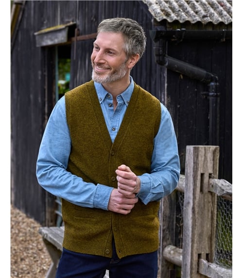 Mens Lambswool Vest
