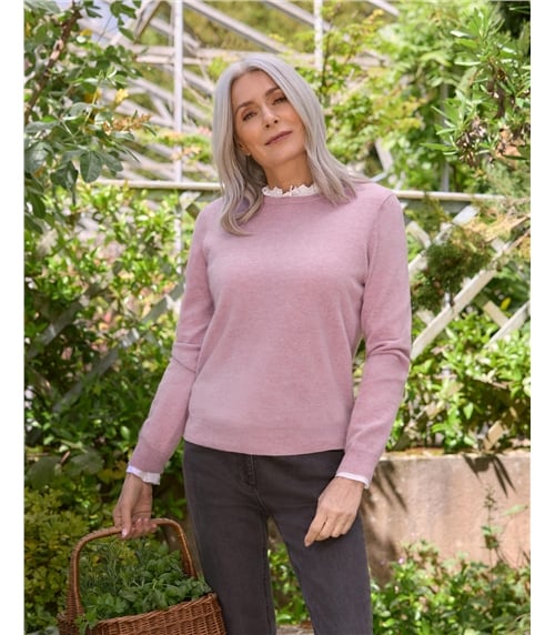 Cashmere and Merino Crew Neck Knitted Jumper