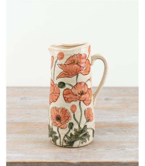 Rustic Poppy Jug