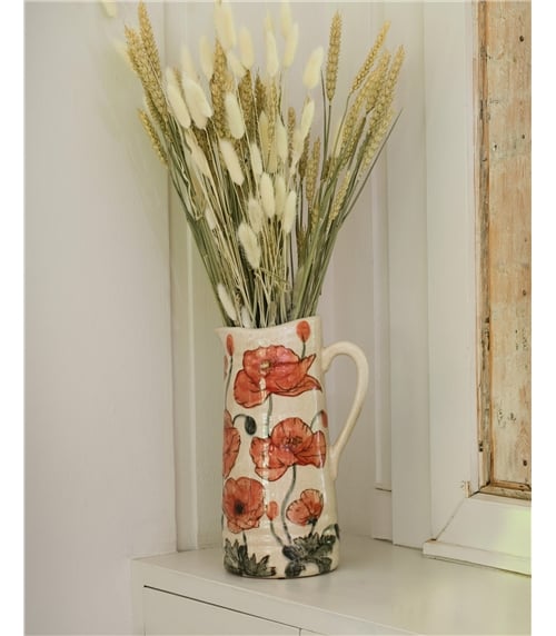 Rustic Poppy Jug
