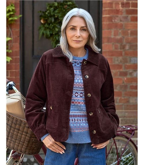 Veste légère en velours côtelé