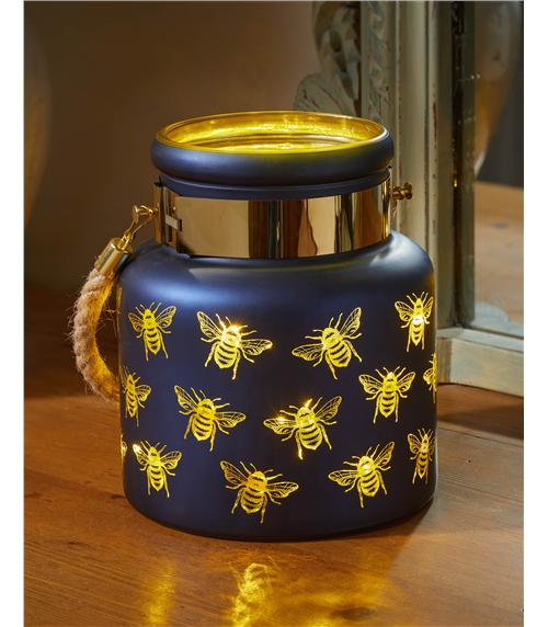 Illustrated Glass Lantern