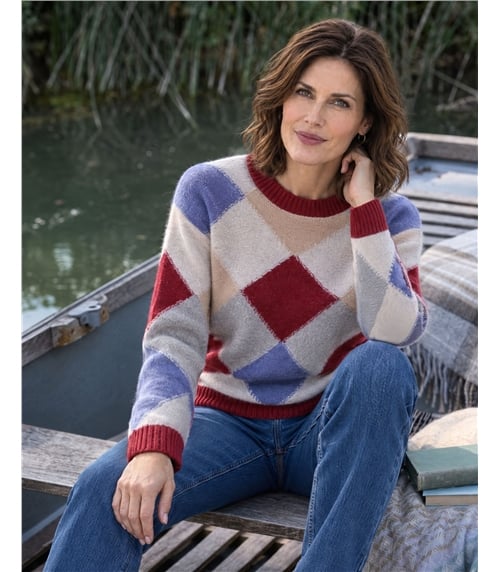 Pullover mit Rautenmuster