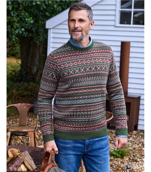 Crew Neck All Over Fairisle Jumper